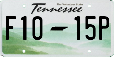TN license plate F1015P