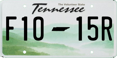 TN license plate F1015R