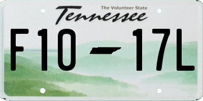 TN license plate F1017L