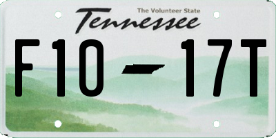 TN license plate F1017T