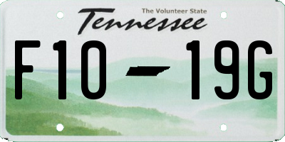 TN license plate F1019G