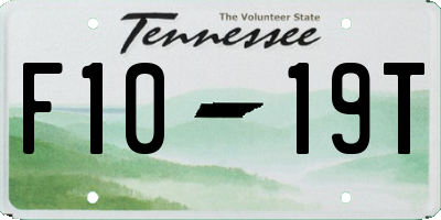 TN license plate F1019T