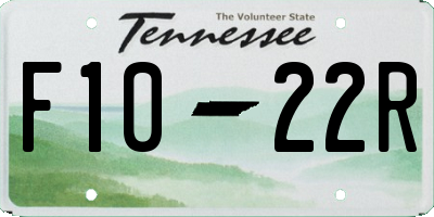 TN license plate F1022R