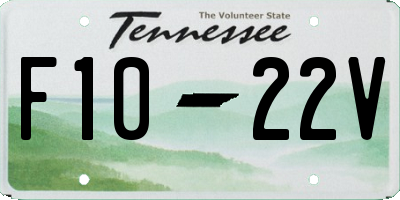 TN license plate F1022V