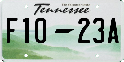 TN license plate F1023A