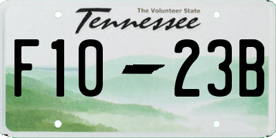TN license plate F1023B