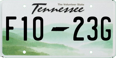 TN license plate F1023G