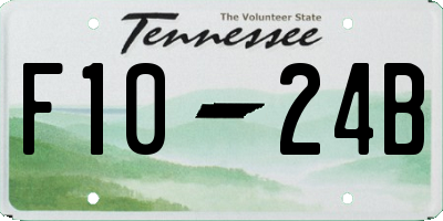 TN license plate F1024B