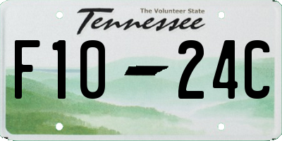TN license plate F1024C