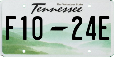 TN license plate F1024E