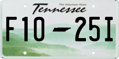TN license plate F1025I