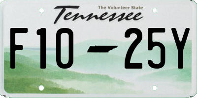 TN license plate F1025Y