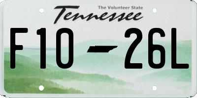 TN license plate F1026L