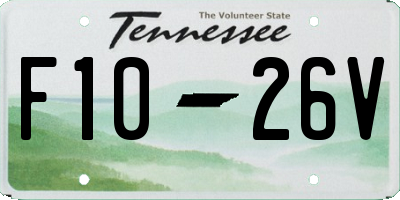 TN license plate F1026V