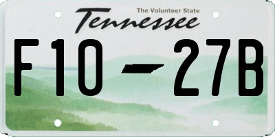 TN license plate F1027B