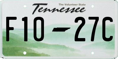 TN license plate F1027C