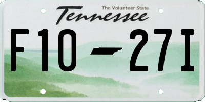 TN license plate F1027I