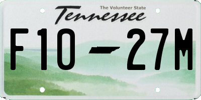 TN license plate F1027M