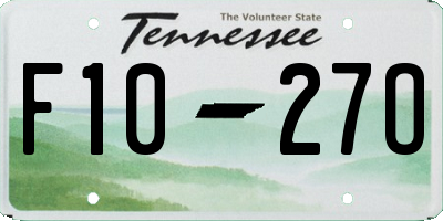 TN license plate F1027O
