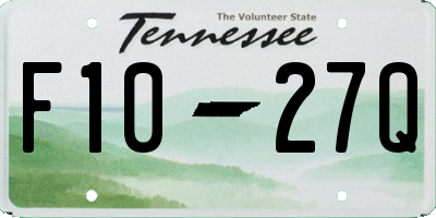 TN license plate F1027Q