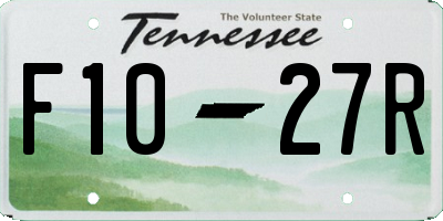 TN license plate F1027R