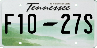 TN license plate F1027S