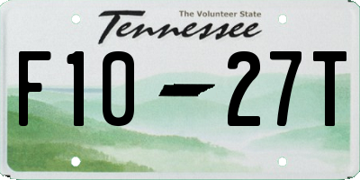 TN license plate F1027T