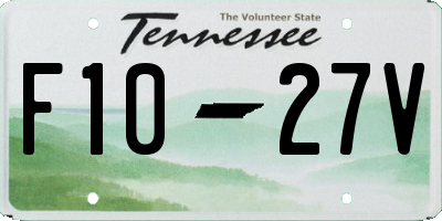 TN license plate F1027V