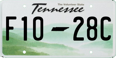 TN license plate F1028C
