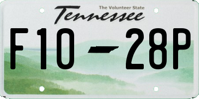 TN license plate F1028P