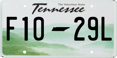 TN license plate F1029L