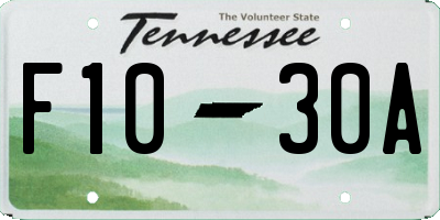 TN license plate F1030A