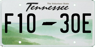 TN license plate F1030E
