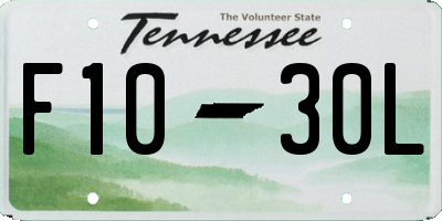 TN license plate F1030L