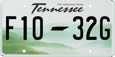 TN license plate F1032G