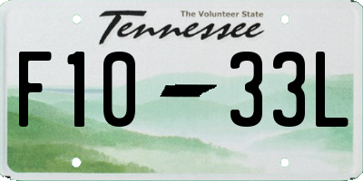 TN license plate F1033L