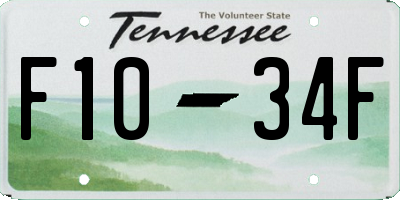 TN license plate F1034F