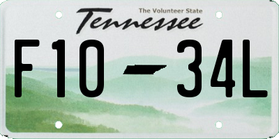 TN license plate F1034L