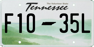 TN license plate F1035L
