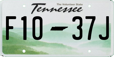 TN license plate F1037J