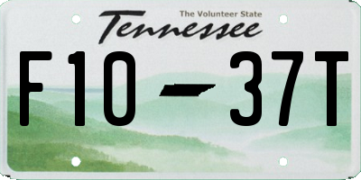 TN license plate F1037T