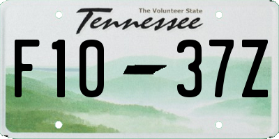 TN license plate F1037Z
