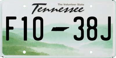 TN license plate F1038J