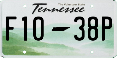 TN license plate F1038P