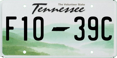 TN license plate F1039C