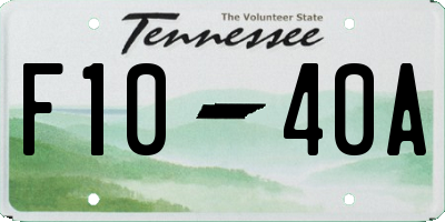 TN license plate F1040A