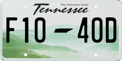 TN license plate F1040D