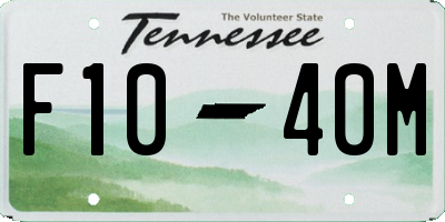 TN license plate F1040M