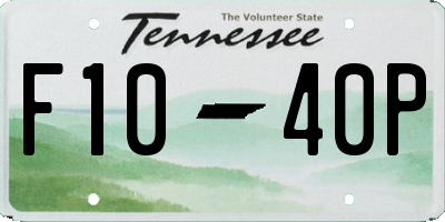 TN license plate F1040P