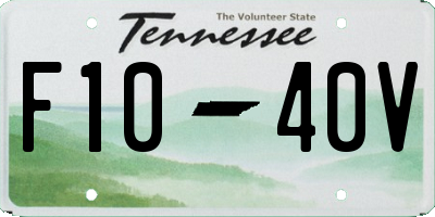TN license plate F1040V